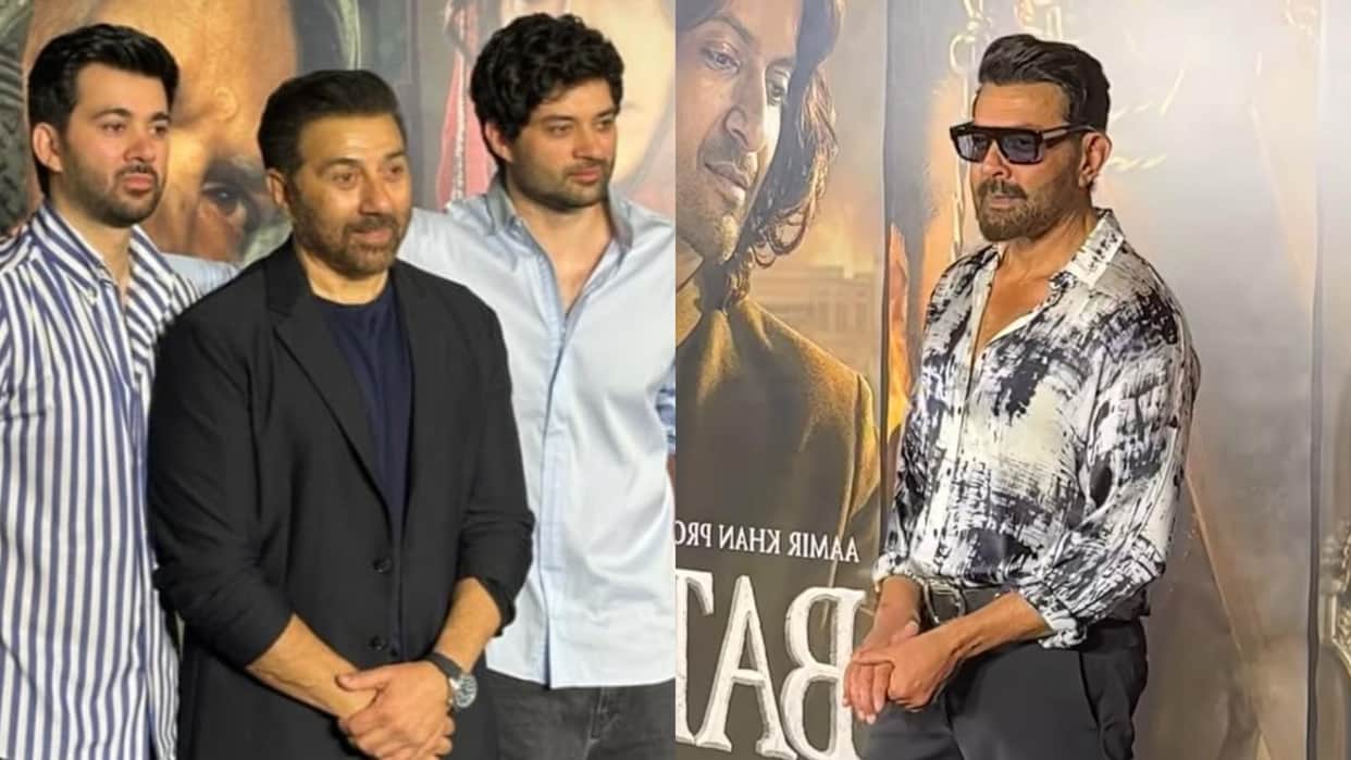 Batwara 1947 Actor Sunny Deol Preity zinta Javed Akhtar Surprise Fans In theatre