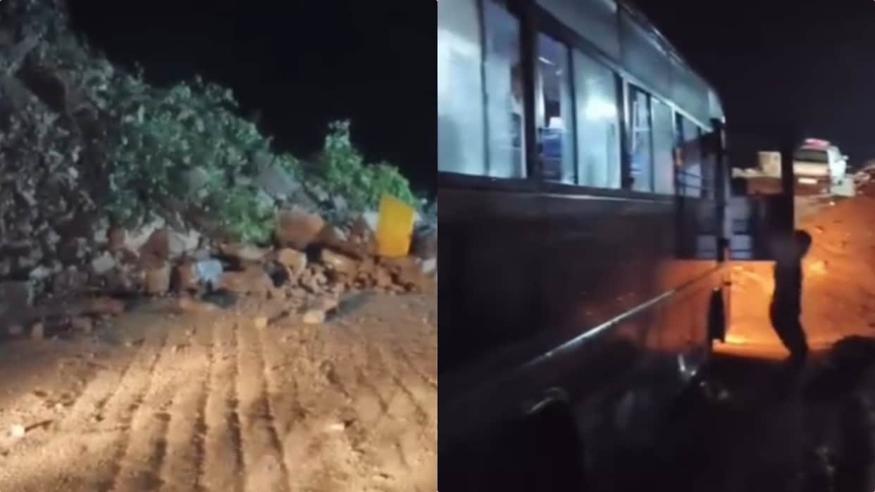 himachal rain bharari ghat landslide hrtc bus solan bilaspur