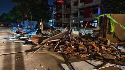 Bulldozers ran over temporary lawyers chambers at night in Bareilly