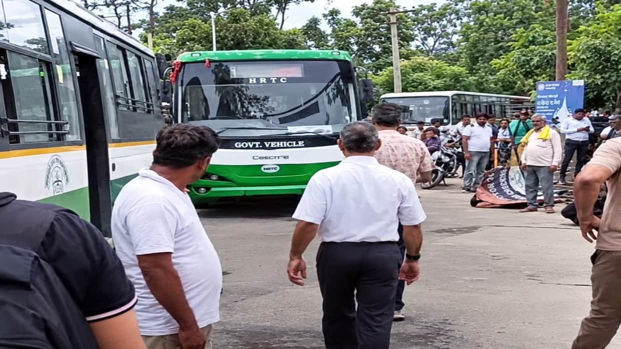 When a Himachal Road Transport Corporation electric bus was stopped in Chandigarh, CTU buses were stopped in U