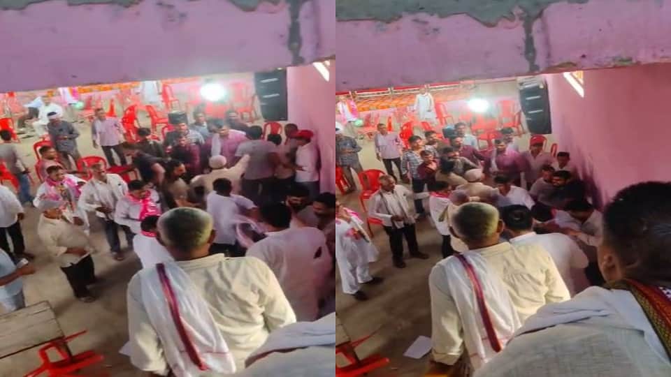 Uproar at Congress meeting in Mathura district president assaulted