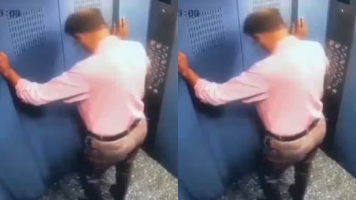 Lift Viral Video Man Steps Out Just Seconds Before Elevator Suddenly Drops Video Leaves Internet Stunned