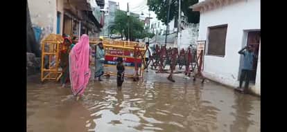Mandakini River Swells After Rain, Water Reaches Shops and Submerges Aarti Site