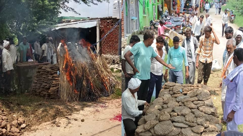 Two Feet of Water Floods Cremation Ground, Last Rites Performed by Roadside