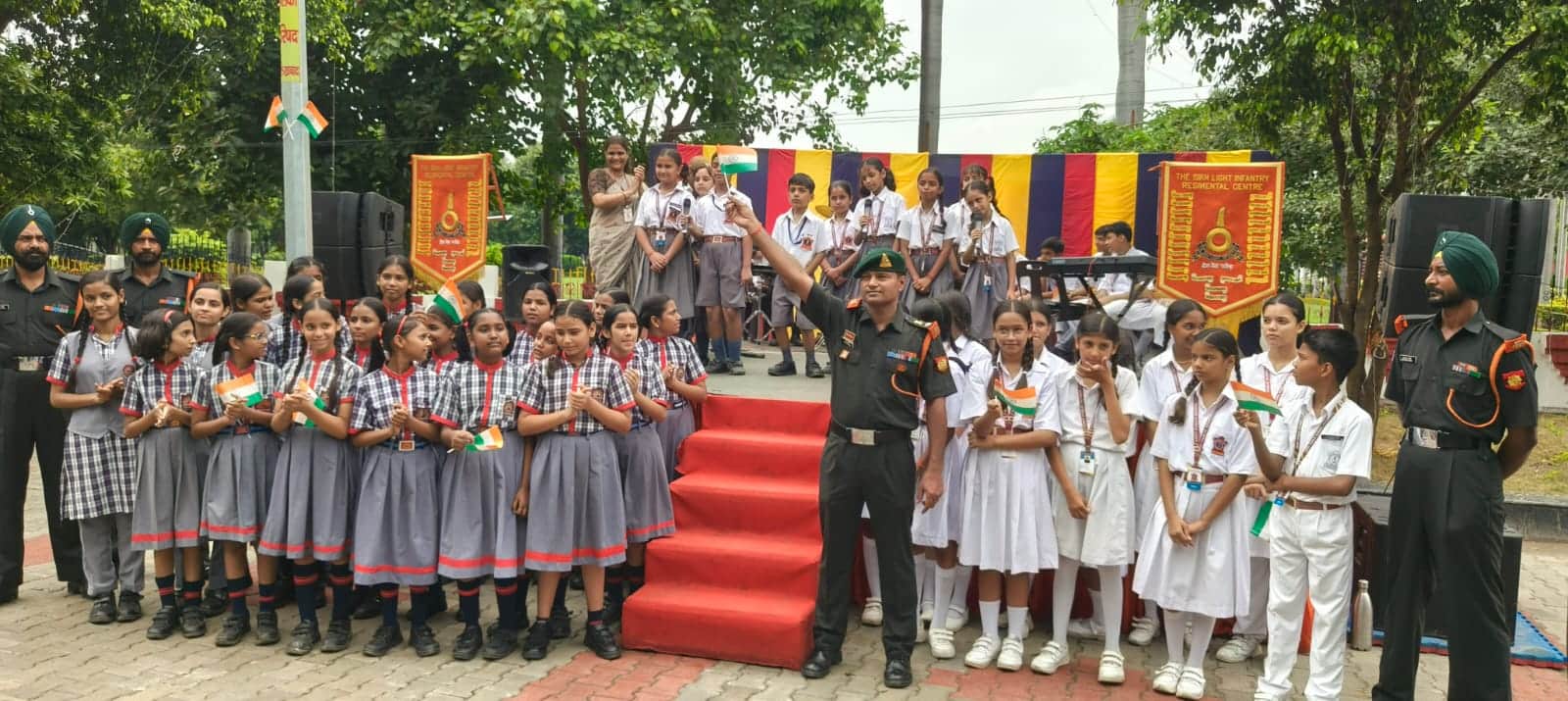 Tricolor Bike Rally Held Amid Rain, Army Personnel and Students Spread Patriotic Spirit