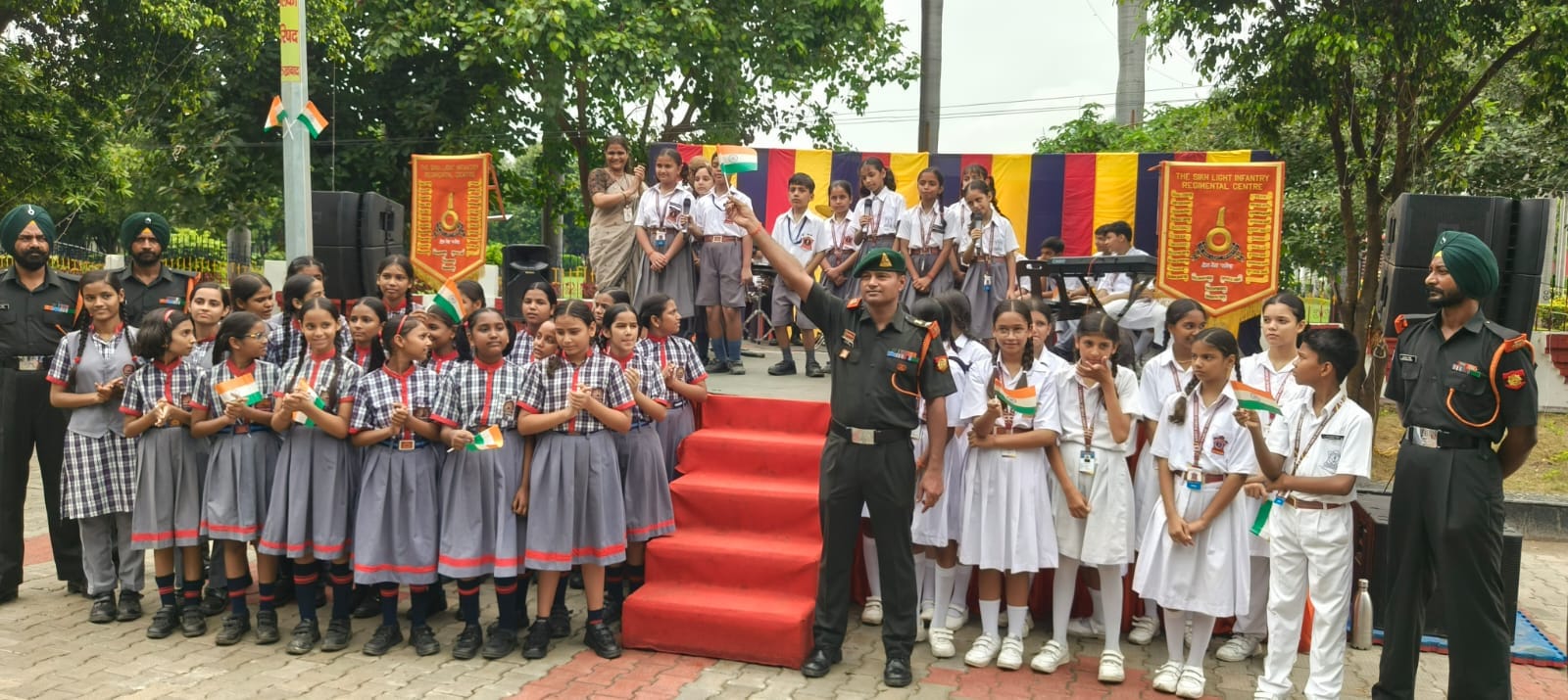 Tricolor Bike Rally Held Amid Rain, Army Personnel and Students Spread Patriotic Spirit