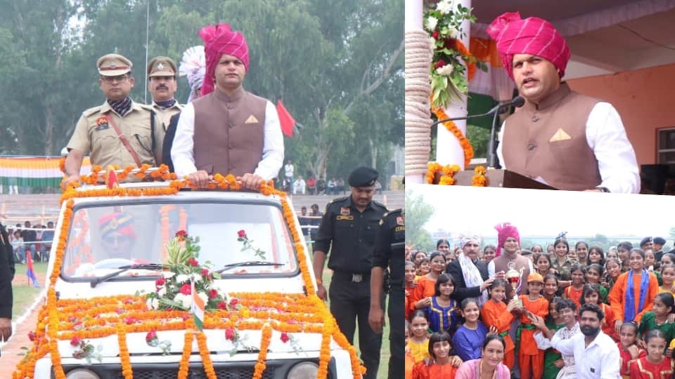 Minister Gaurav Gautam attended the Independence Day celebrations in Palwal