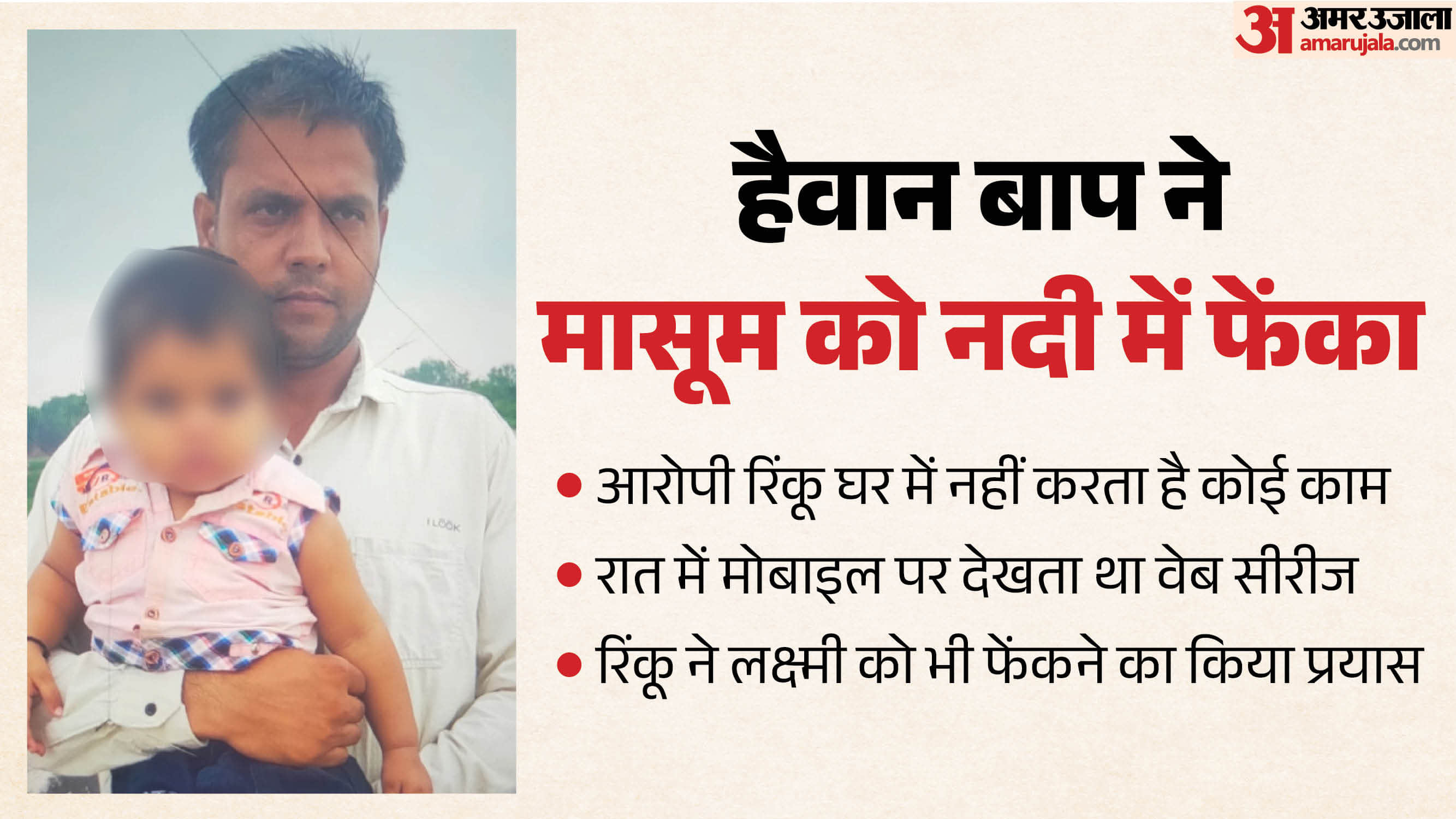 Father threw 11-month-old daughter into the Yamuna
