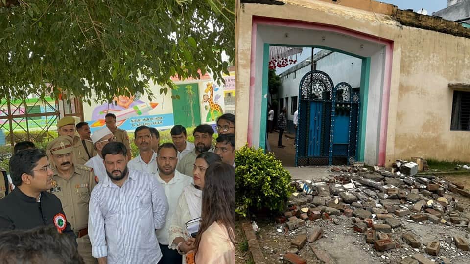 Balcony collapses during Independence Day event at a private school in Sambhal; 10-year-old student dies