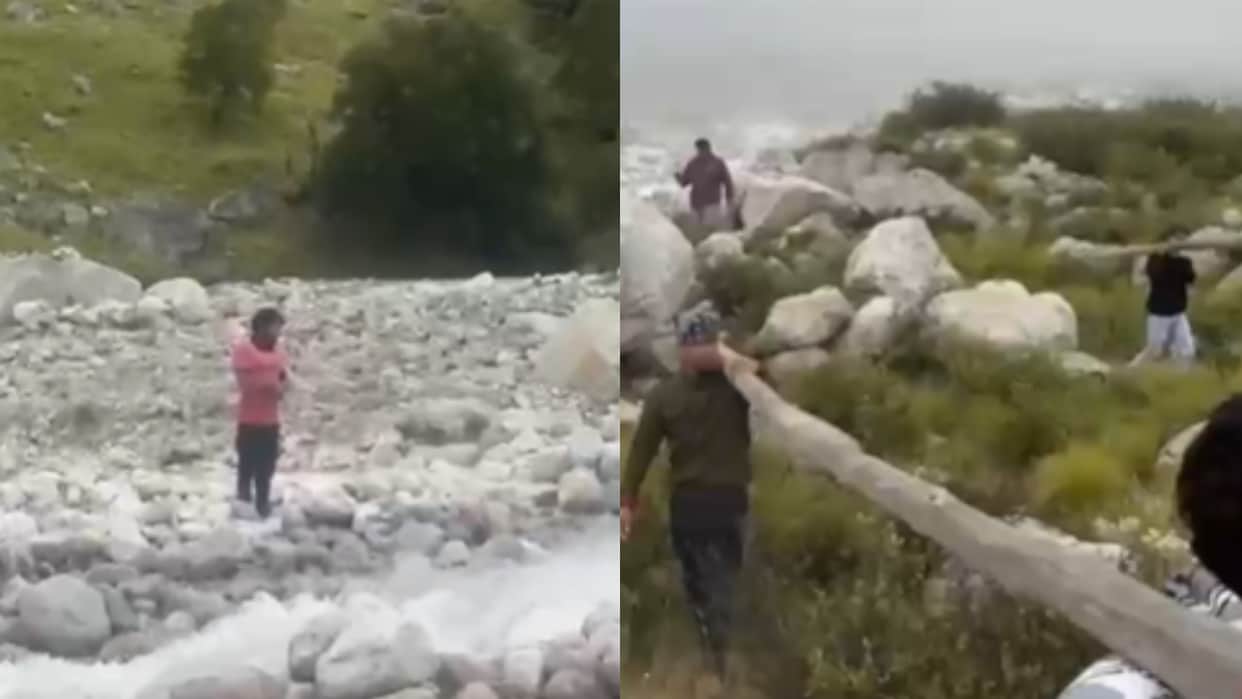 Kanpur Tourist Stranded Near Vasudhara Waterfall Chamoli Rescued by Police SDRF and Locals Uttarakhand news