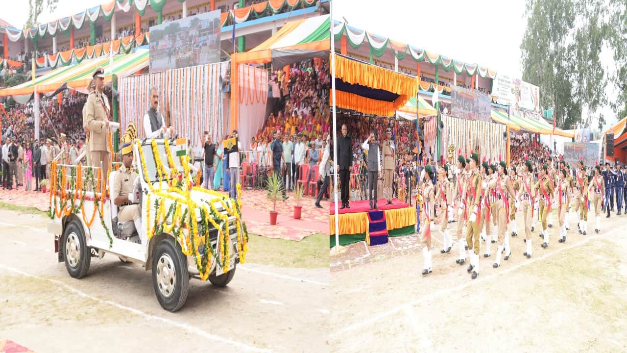 बड़सर में राज्य स्तरीय स्वतंत्रता दिवस समारोह।