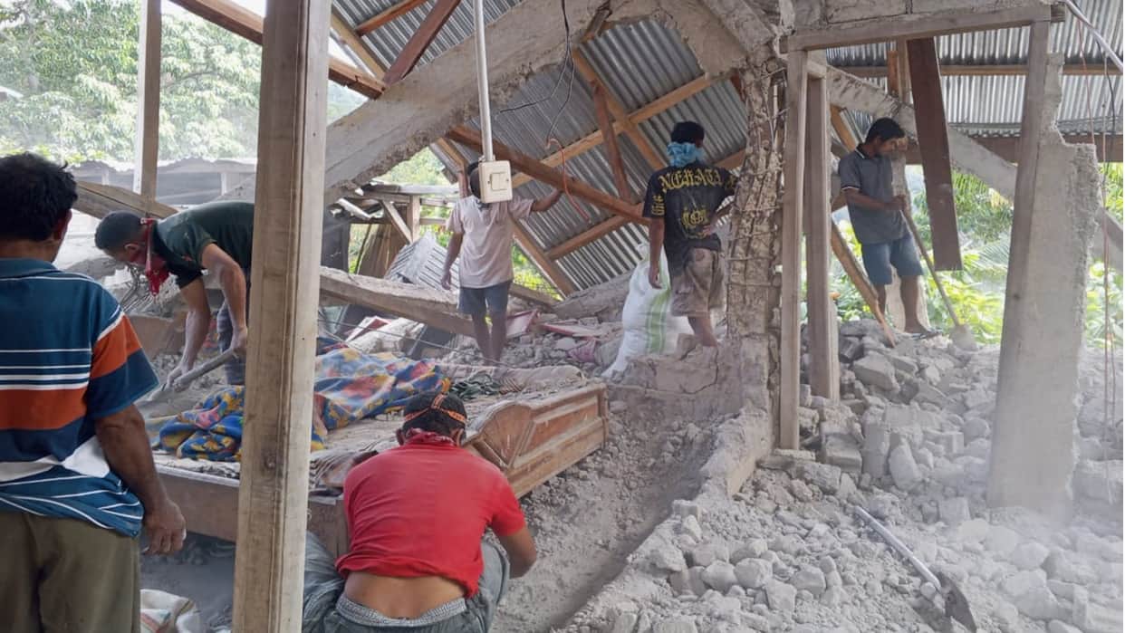Magnitude 7.7 earthquake strikes off Indonesia's coast, killing at least 38 and toppling buildings