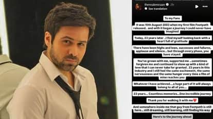 Awarapan 2 Star Emraan Hashmi Pens Emotional Note As He Completes 23 Years In Bollywood