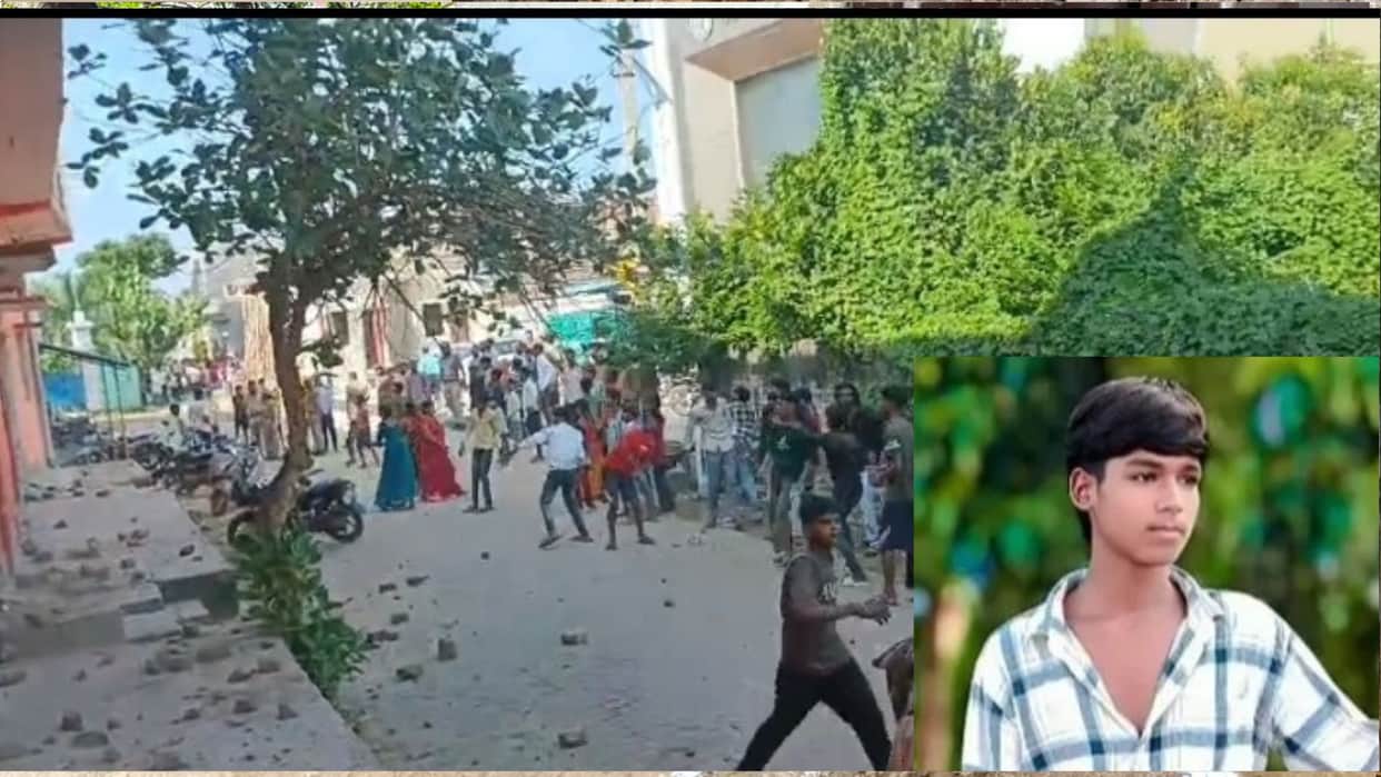Crowd goes out of control in Kushinagar following Karan death stone-pelting from road to the college