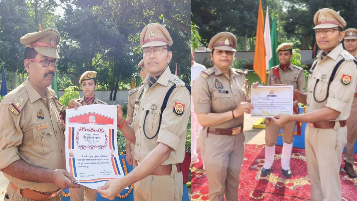 Gonda police Four officers received significant honors on Independence Day DGP Medal