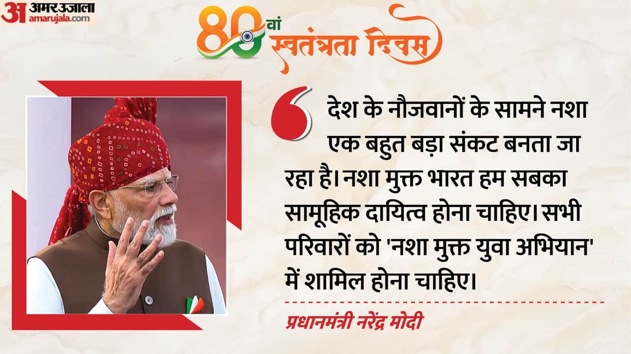 independence day 2026 PM asked families to join Nasha Mukt Bharat Abhiyan effects of drugs abuse on health