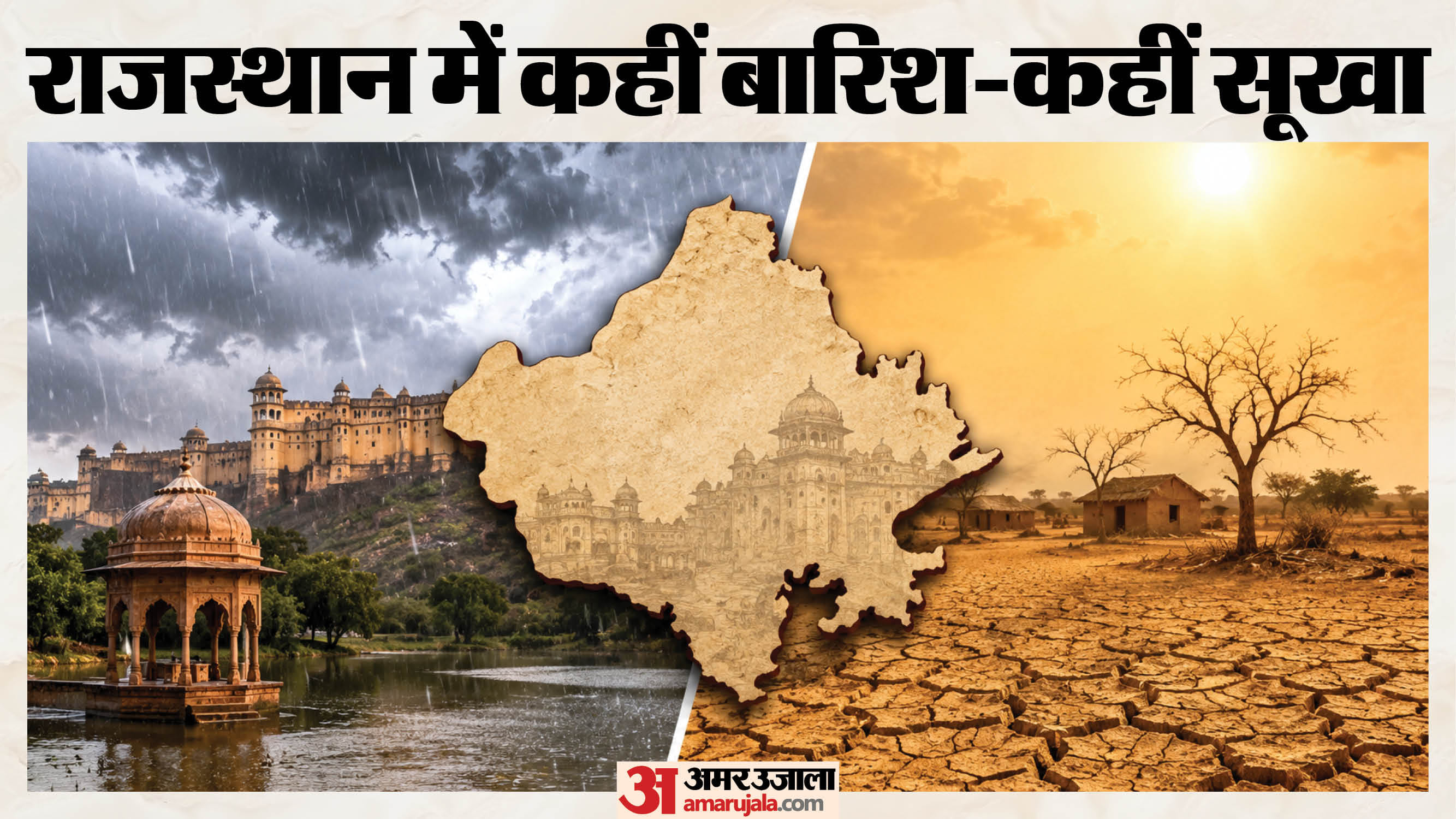 राजस्थान में मानसून का असर कमजोर
