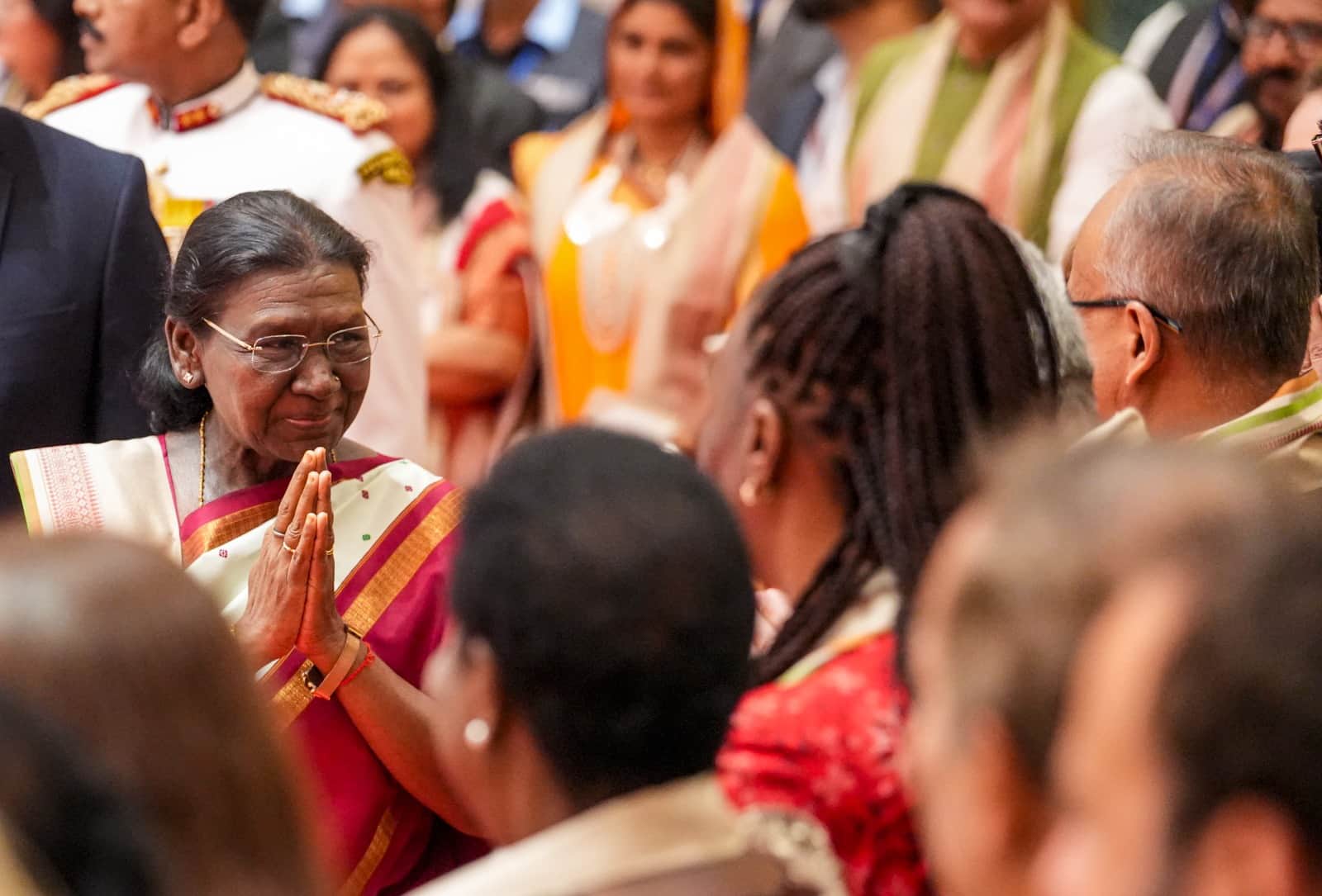 Independence Day At Home Reception at Rashtrapati Bhavan pm modi Droupadi Murmu