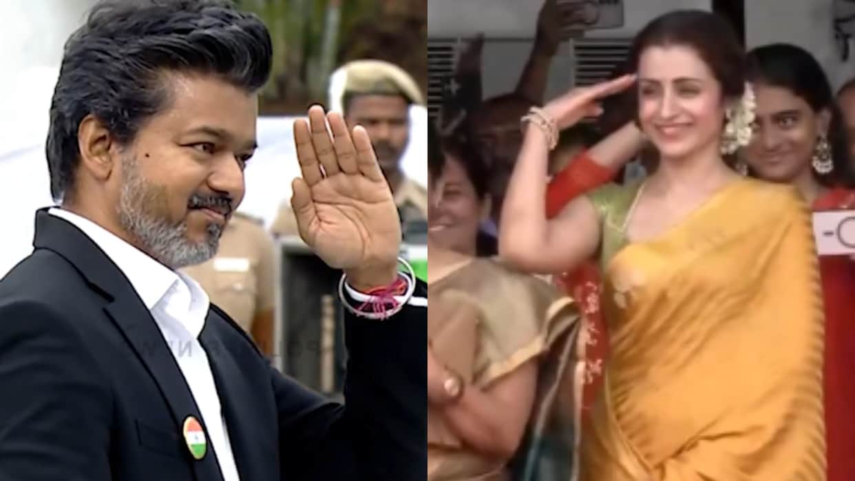 Trisha Krishnan attended 80th Independence Day celebrations with Tamil Nadu CM Vijay Parents Video Viral