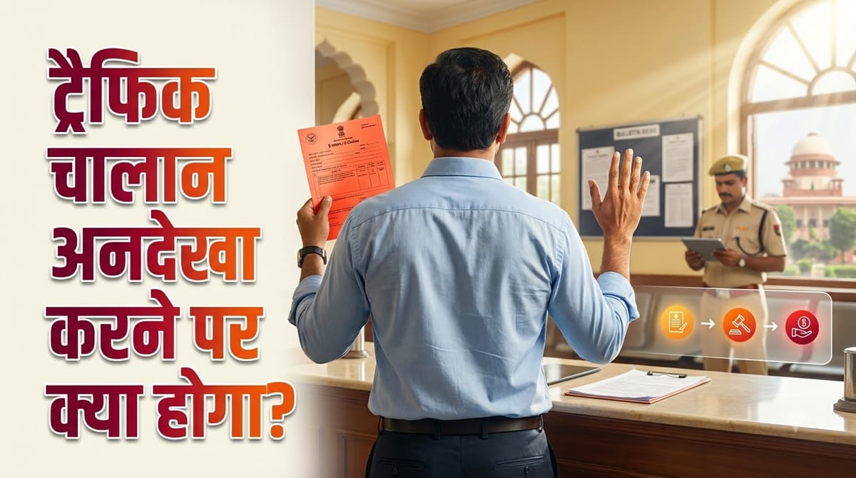 Traffic Challan: अगर आपने ट्रैफिक चालान नहीं भरा तो क्या होगा? जानें आगे क्या कानूनी प्रक्रिया हो सकती है