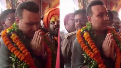 वीरेंद्र सहवाग ने रामलला और हनुमानगढ़ी में टेका माथा।