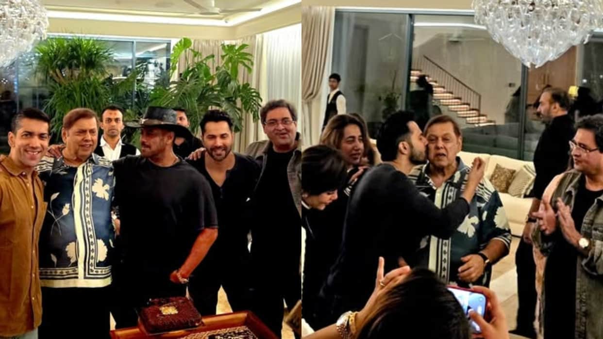David Dhawan Celebrated 75th birthday With Salman Khan Varun Dhawan And Sajid Nadiadwala