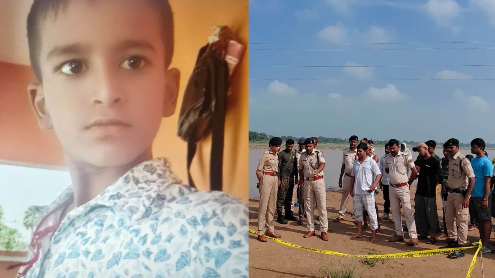घटनास्थल पर जांच पड़ताल करती हुई पुलिस