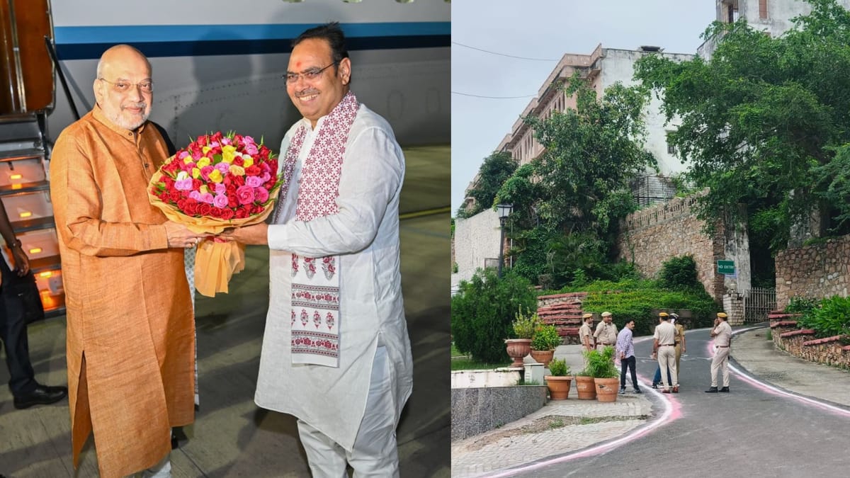 Rajasthan: अमित शाह उदयपुर पहुंचे, CM भजनलाल ने की अगवानी; आज निम्बाहेड़ा में 12 हजार करोड़ से अधिक की सौगात