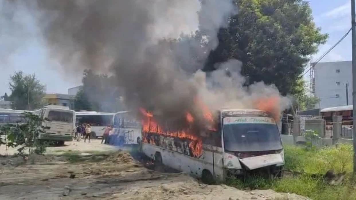 Bihar Horror Passenger Bus Turns Into Fireball at Bus Stand, Major Tragedy Averted