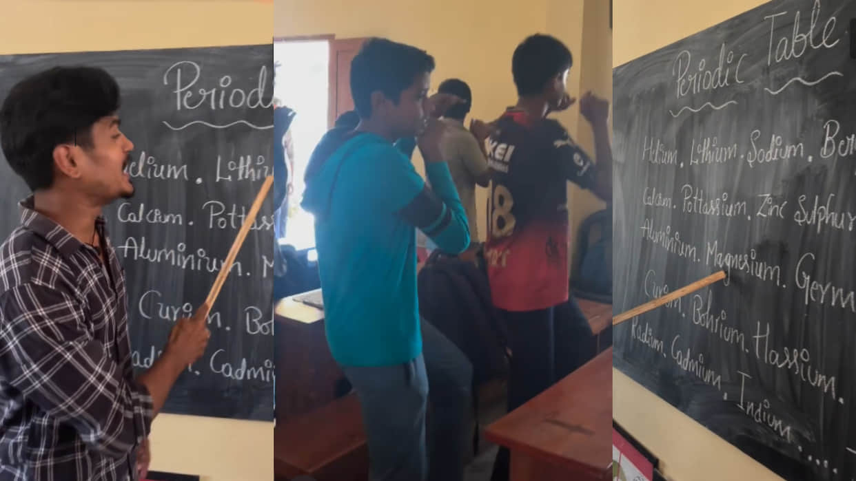 Bengaluru chemistry class teacher periodic table song video goes viral on internet