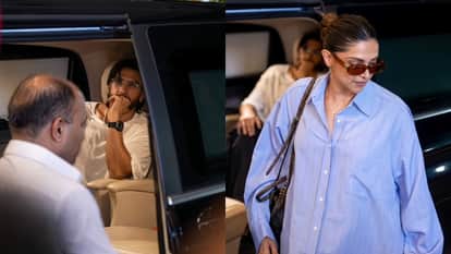 Pregnant Deepika Padukone makes rare appearance with her baby bump visible Ranveer Singh drops her at airport