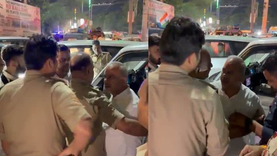 Argument between CO Amit Pathak and MLA Anil Parashar over taking out vehicle during Hariyali Teej in Vrindava