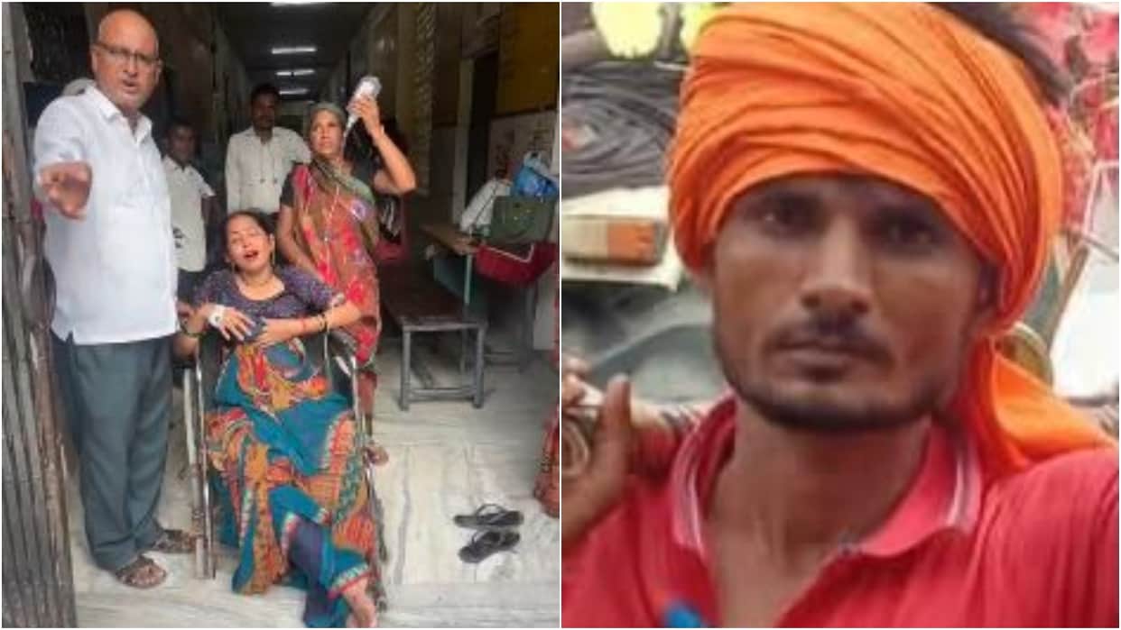 vehicle ran over a couple riding a bike husband died and wife seriously injured in Bareilly