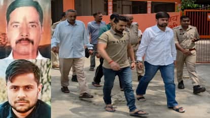 भूपेंद्र व अर्जुन की फाइल फोटो। जेल जाते हत्यारे।