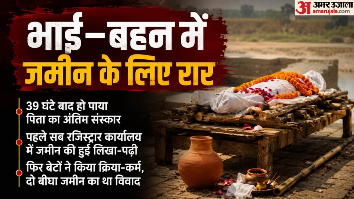 father last rites could only be performed after 39 hours due to dispute between his son and daughter In Jhansi