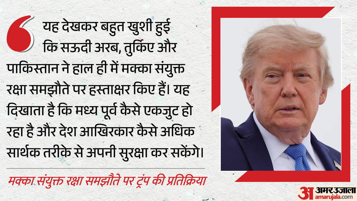 ट्रंप ने सऊदी-तुर्की-पाकिस्तान रक्षा समझौते को बताया 'बड़ा और साहसी' कदम