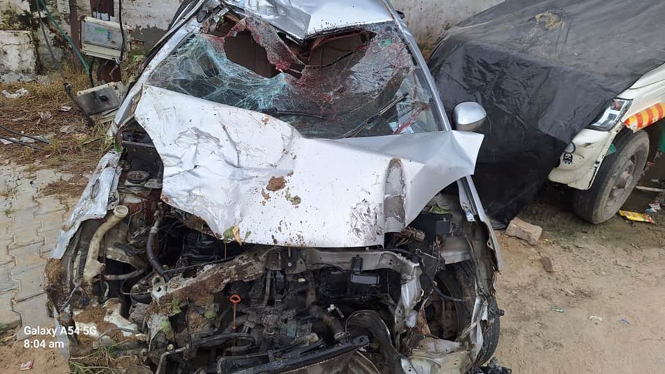uncontrolled car overturned six or seven times and fell into a ditch