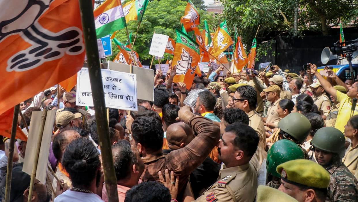 BJP mounts major protest against NC govt in Jammu, accuses it of failing on promises