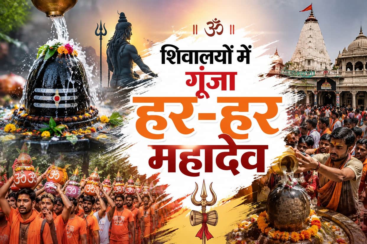 Kanpur: Huge Crowd of Devotees and Kanwariyas at Major Shiva Temples
