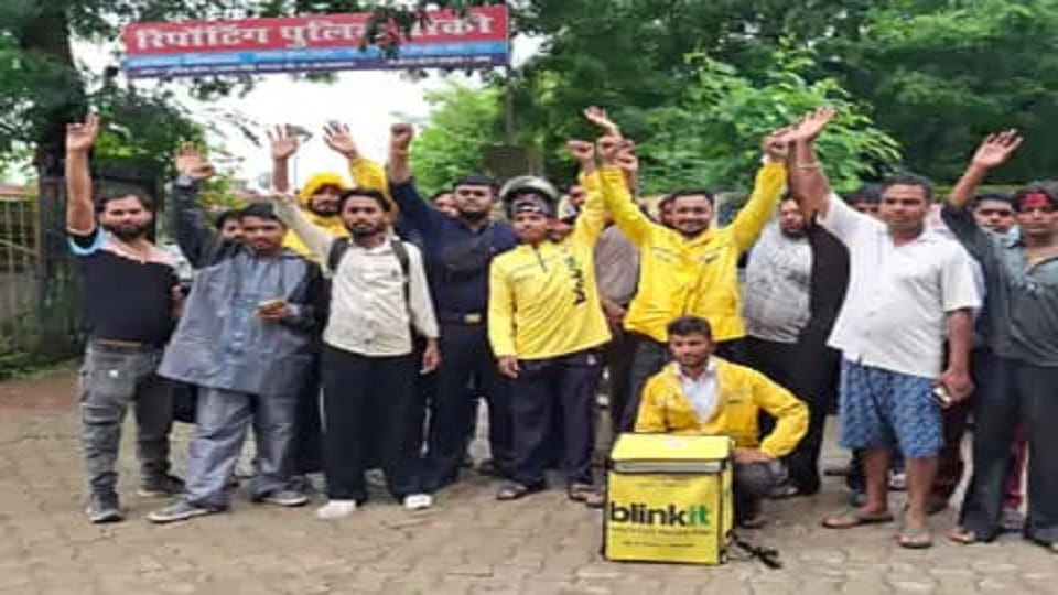 Delivery riders stage protest in Rudrapur against payout cuts