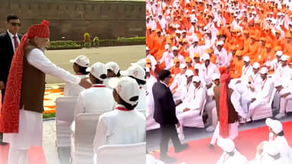 स्वतंत्रता दिवस समारोह के दौरान बच्चों से मिले पीएम मोदी