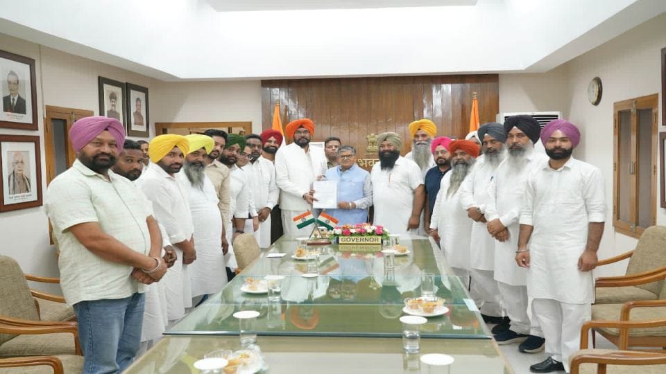 AAP MLA Kuldeep Singh met the Governor.