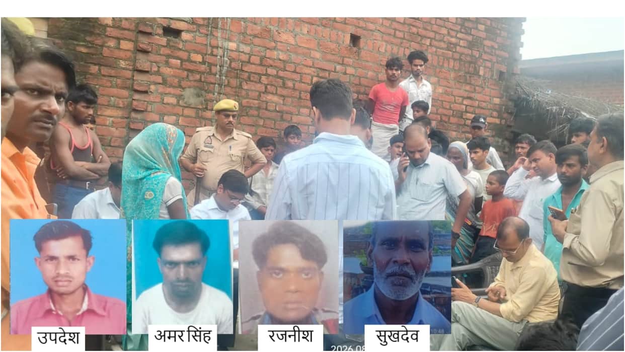 Bhind road accident Eight laborers of Lakhimpur Kheri killed