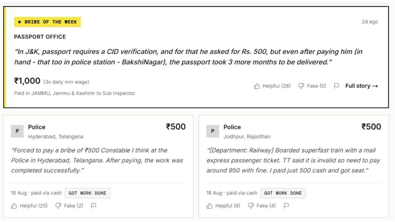 bribes fyi bribe reporting platform launched by Aryan Nishad india know details