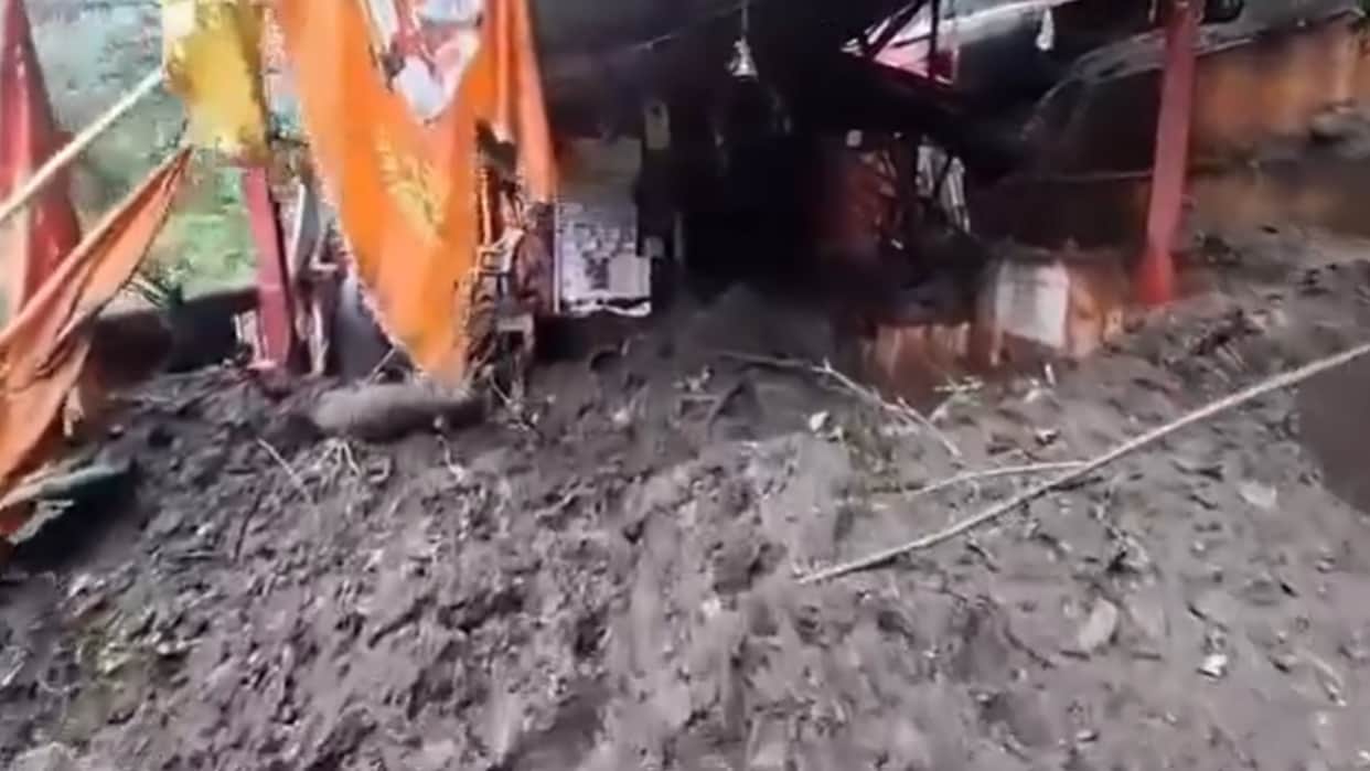 Landslide Near Kalpeshwar Mahadev Temple in Urgam Valley Amid Heavy Rain chamoli, Uttarakhand weather News