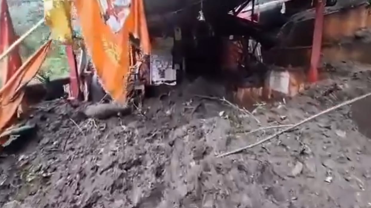 Landslide Near Kalpeshwar Mahadev Temple in Urgam Valley Amid Heavy Rain chamoli, Uttarakhand weather News