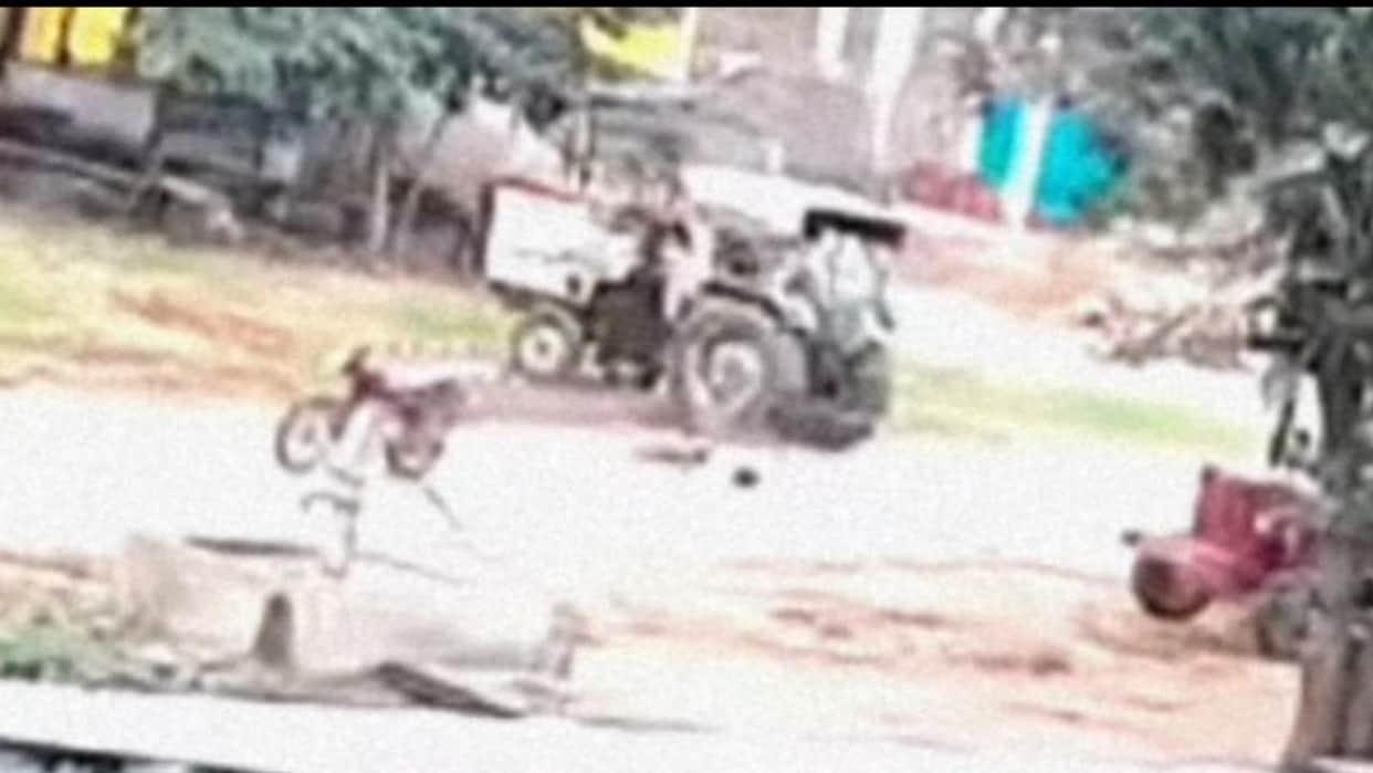 Lalitpur: Motorcyclist dies after neck gets caught in rope while hauling wood across the road