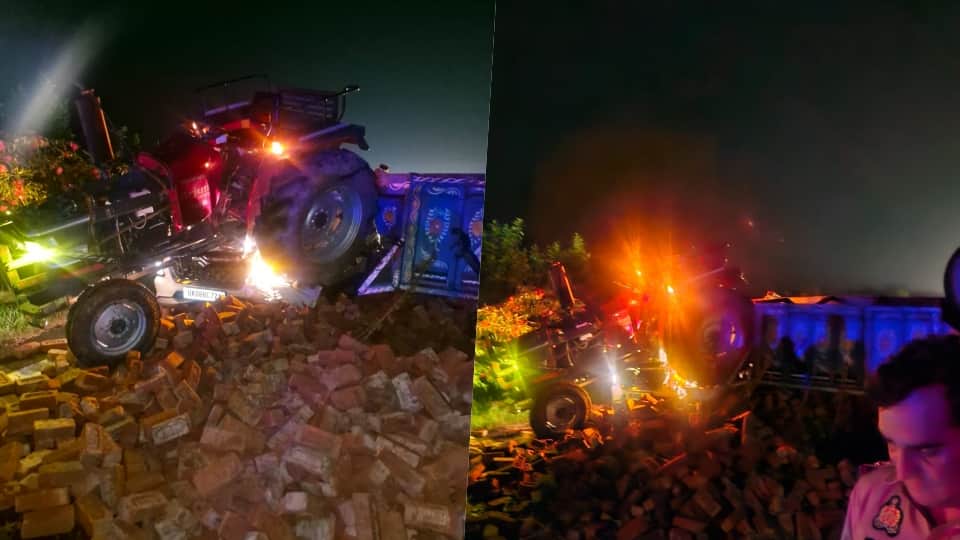 Several people were injured in a road accident near Alamnagar village on the Ganga Expressway