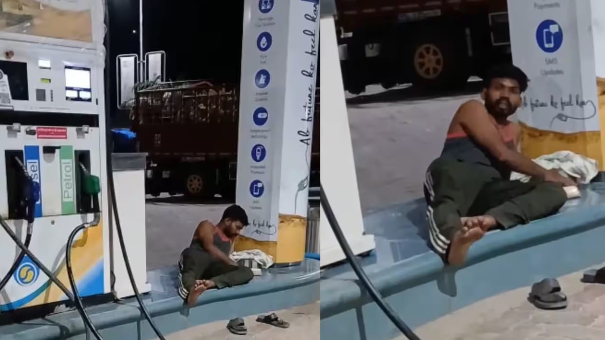 Inspirational Story Working Man Studying In Petrol Pump In The Night Just To Fulfill His Education Dreams