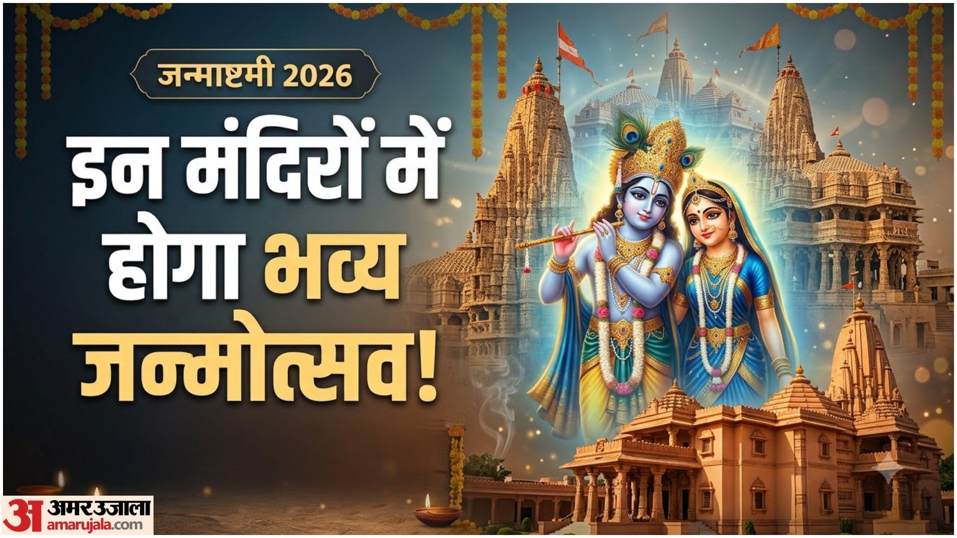 जन्माष्टमी उत्सव के लिए बेस्ट कृष्ण मंदिर